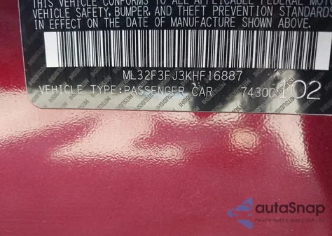 2019 Mitsubishi Mirage G4 Es из США, поврежденный, VIN ML32F3FJ3KHF16887